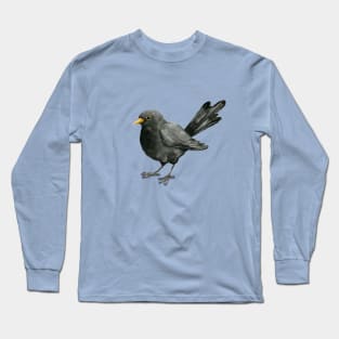 Blackbird ink drawing Long Sleeve T-Shirt